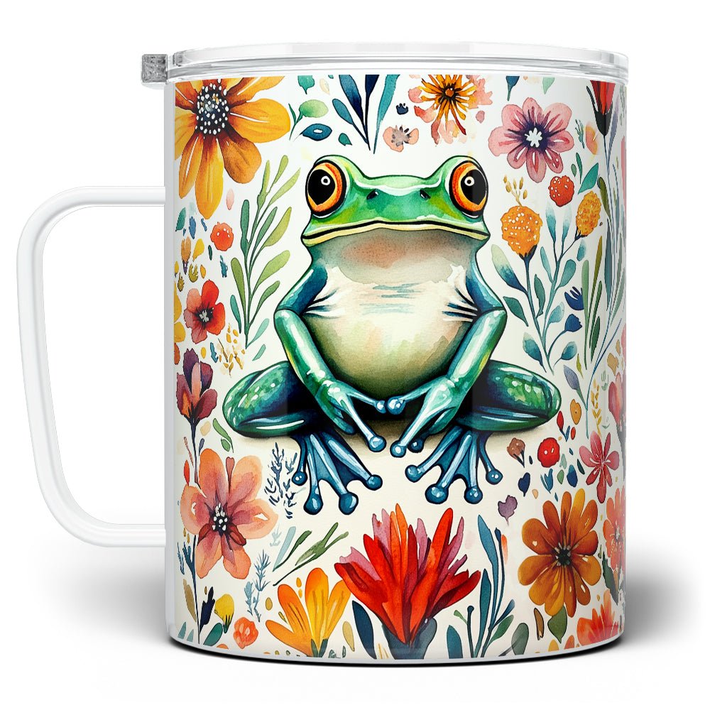 Floral Frog Insulated Travel Mug - Loftipop