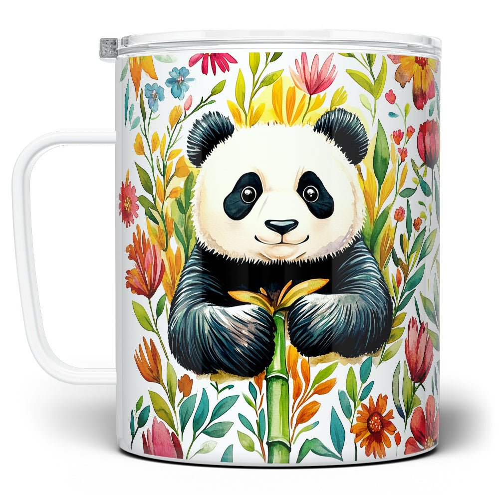 Floral Panda Insulated Travel Mug - Loftipop