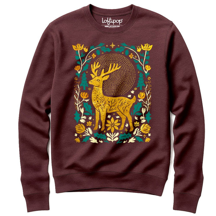 Forest Deer Crewneck Sweatshirt - Loftipop