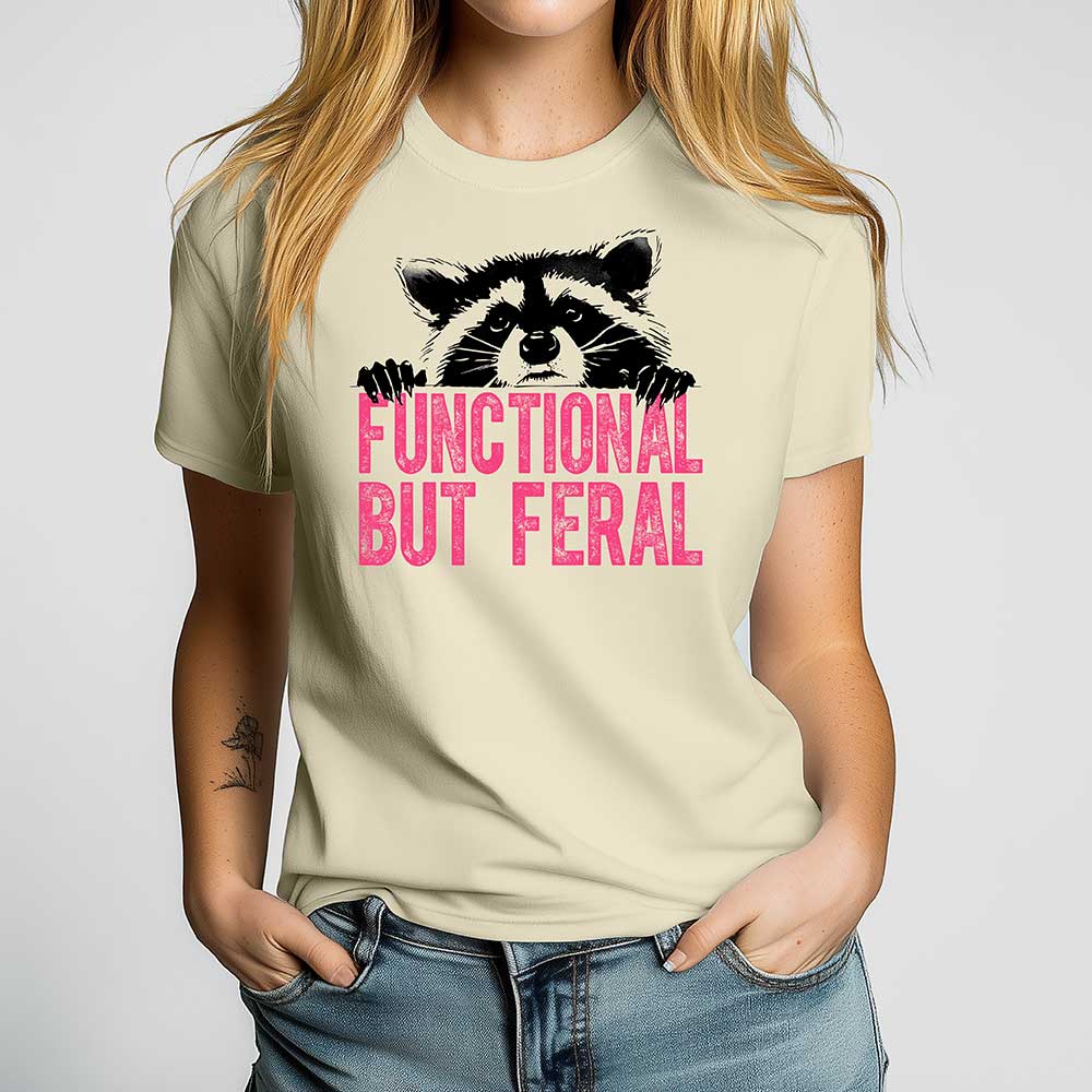 Functional But Feral Crewneck Tshirt - Loftipop