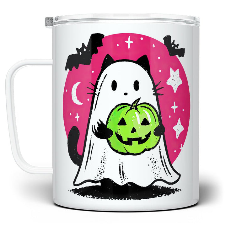 Ghost Kitty Insulated Travel Mug - Loftipop