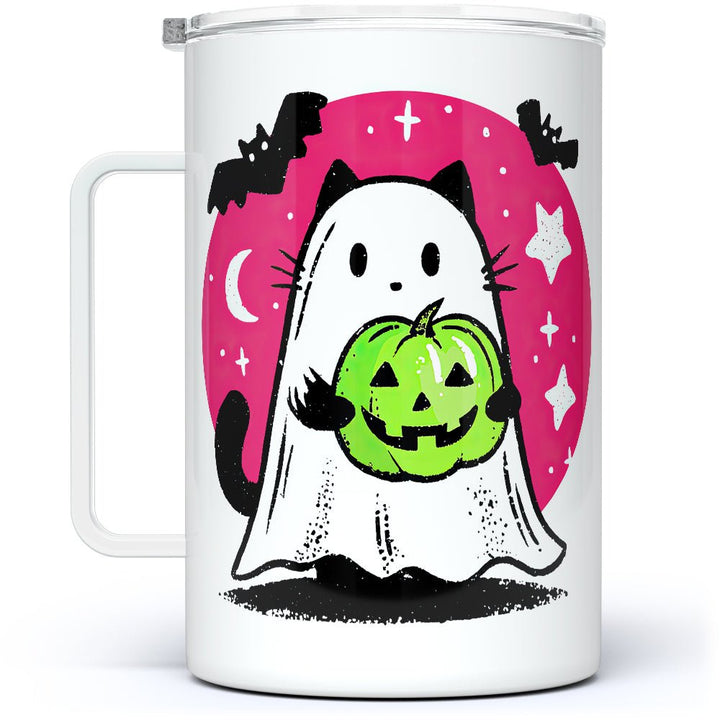 Ghost Kitty Insulated Travel Mug - Loftipop