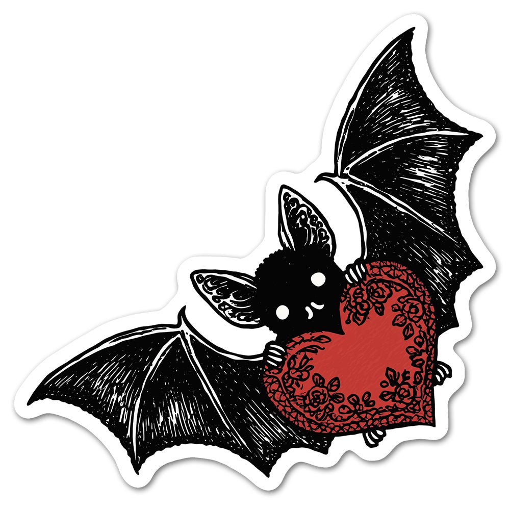 Gothic Love Bat Sticker - Loftipop