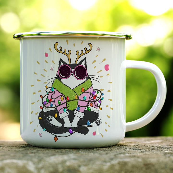 Groovy Holiday Cat Camp Mug - Loftipop
