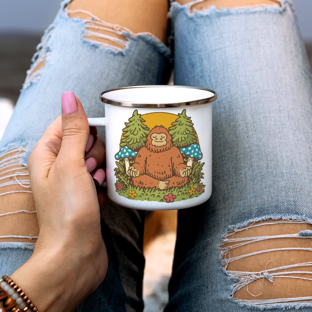Meditating Bigfoot Camp Mug - Loftipop