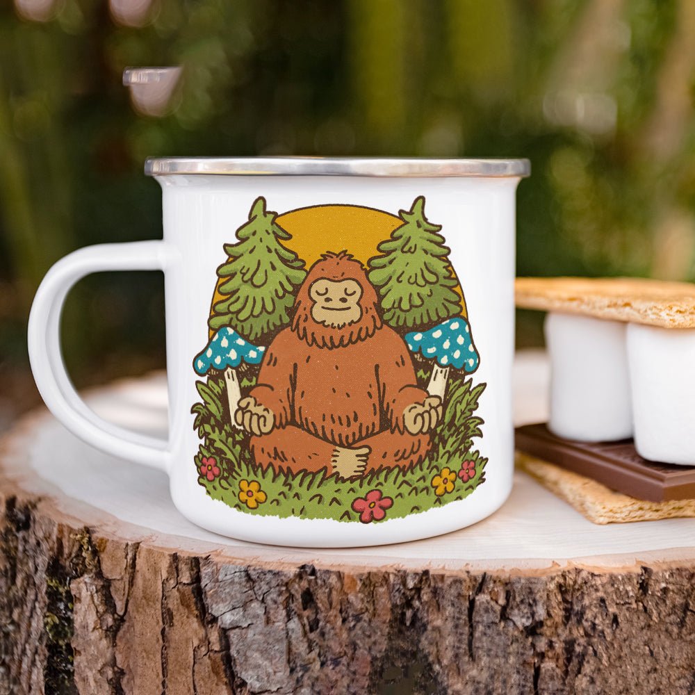 Meditating Bigfoot Camp Mug - Loftipop