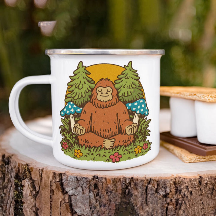 Meditating Bigfoot Camp Mug - Loftipop