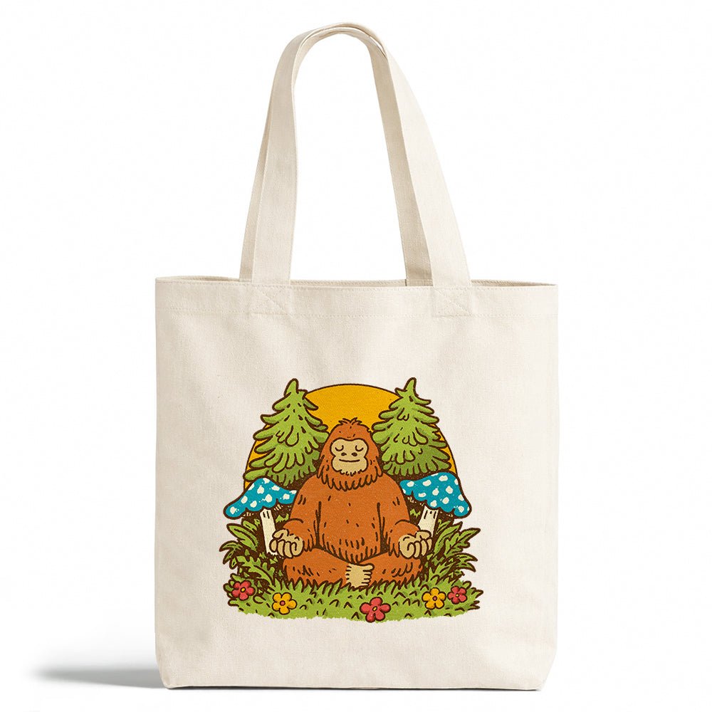 Meditating Bigfoot Tote Bag - Loftipop