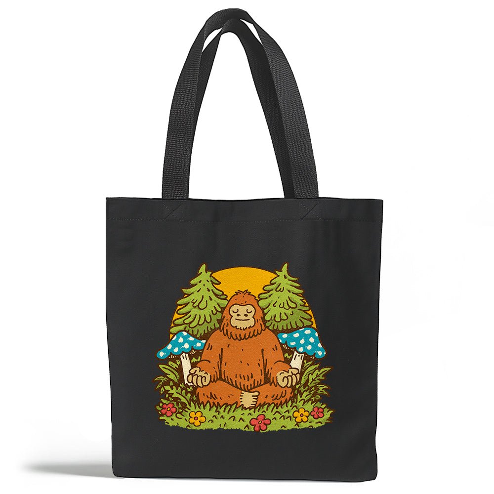 Meditating Bigfoot Tote Bag - Loftipop