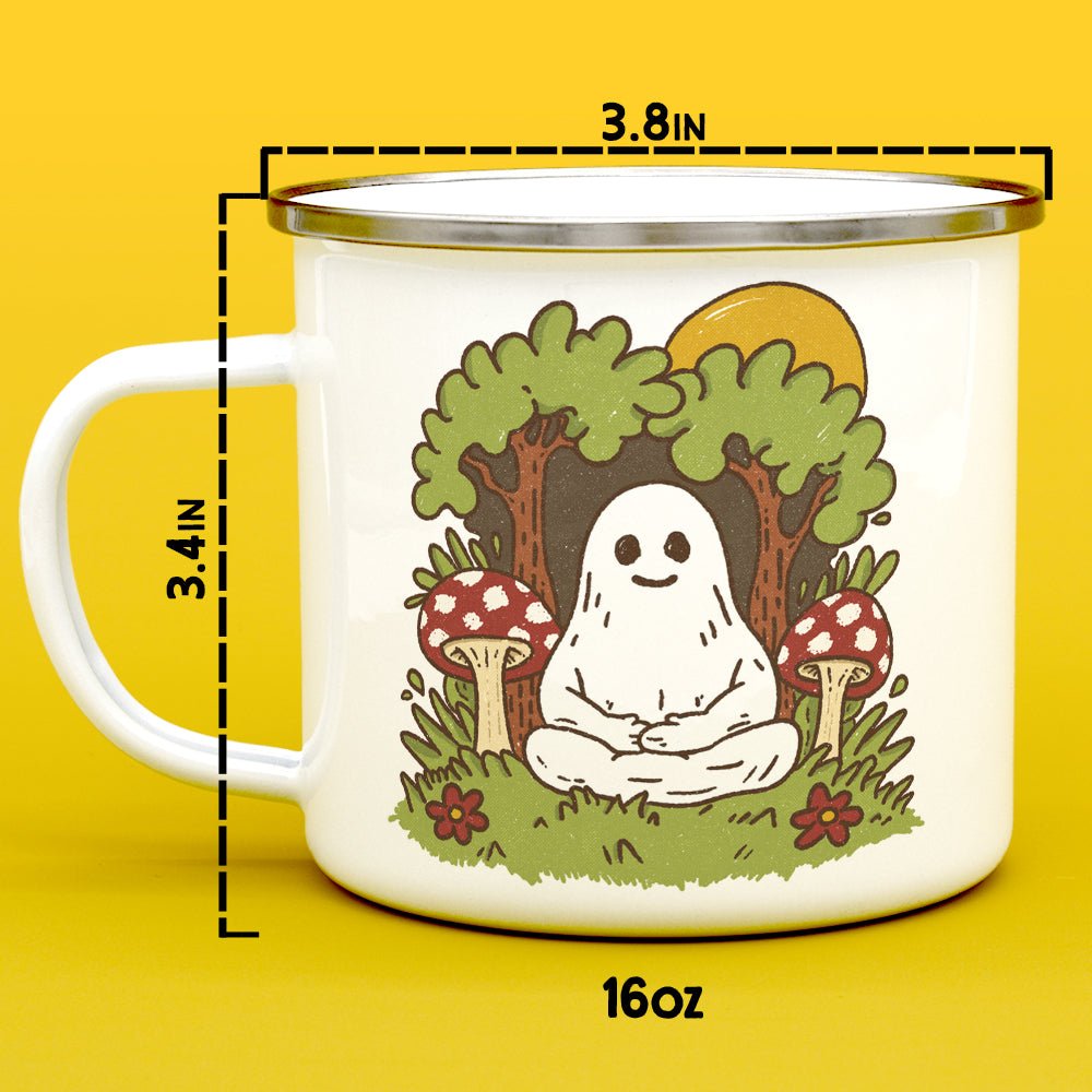 Meditating Ghost Camp Mug - Loftipop