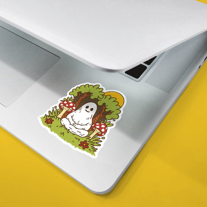 Meditating Ghost Sticker - Loftipop