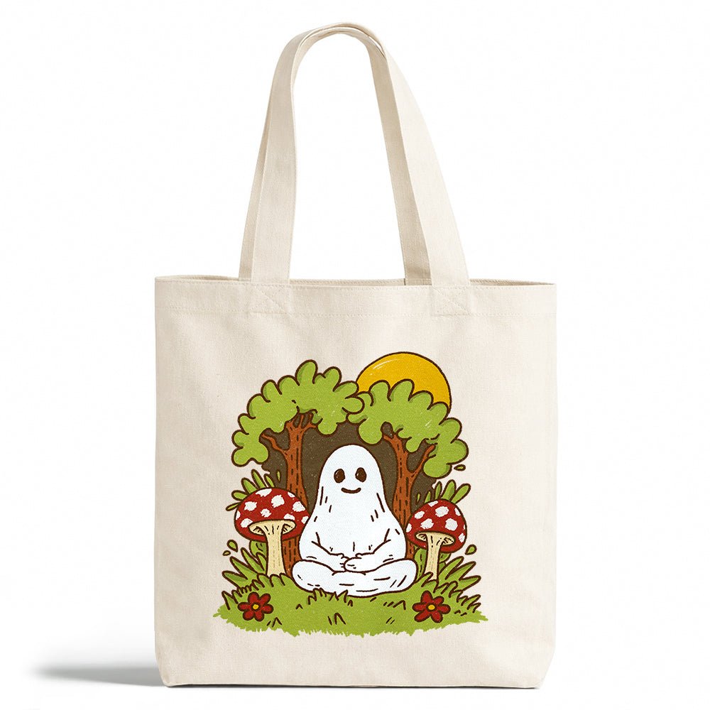 Meditating Ghost Tote Bag - Loftipop