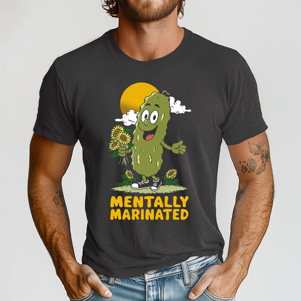 Mentally Marinated Pickle Crewneck Tshirt - Loftipop