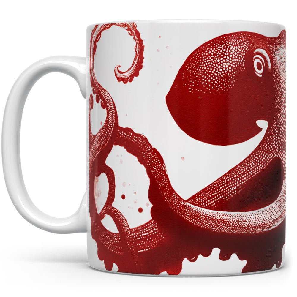 Nautical Red Octopus Mug - Loftipop