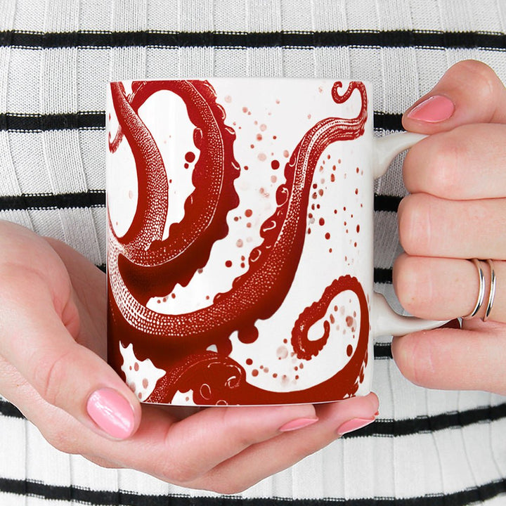 Nautical Red Octopus Mug - Loftipop