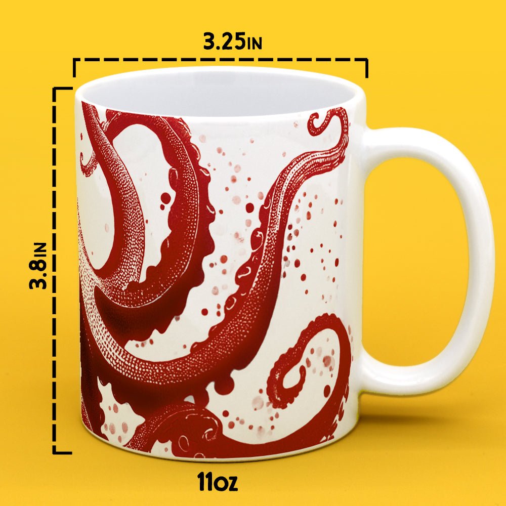 Nautical Red Octopus Mug - Loftipop