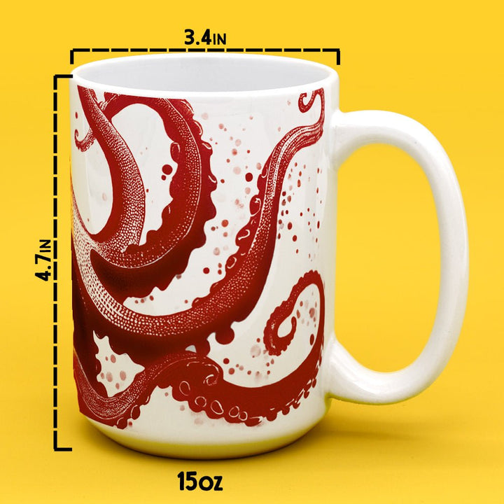 Nautical Red Octopus Mug - Loftipop