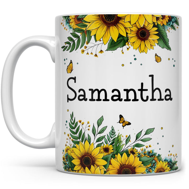 Personalized Name Sunflower Mug - Loftipop