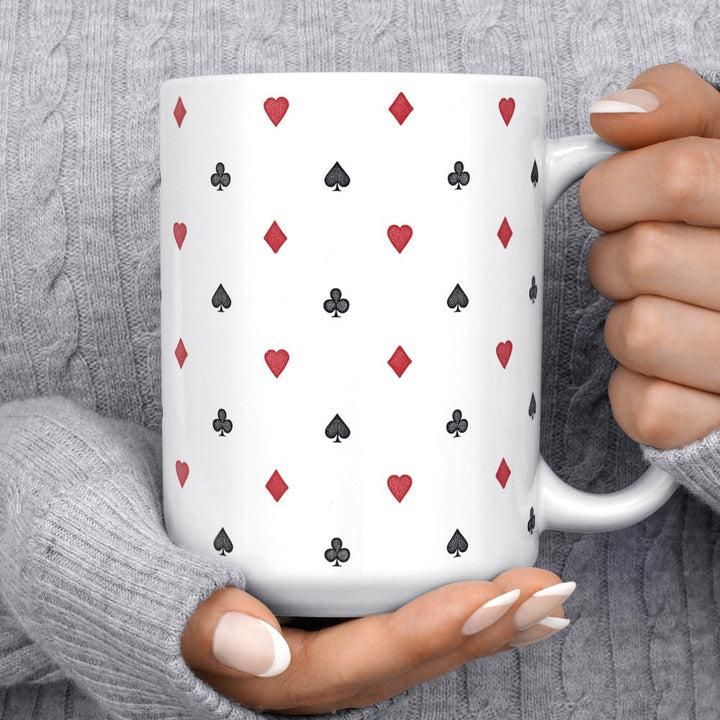 Playing Card Suit Pattern Mug - Loftipop