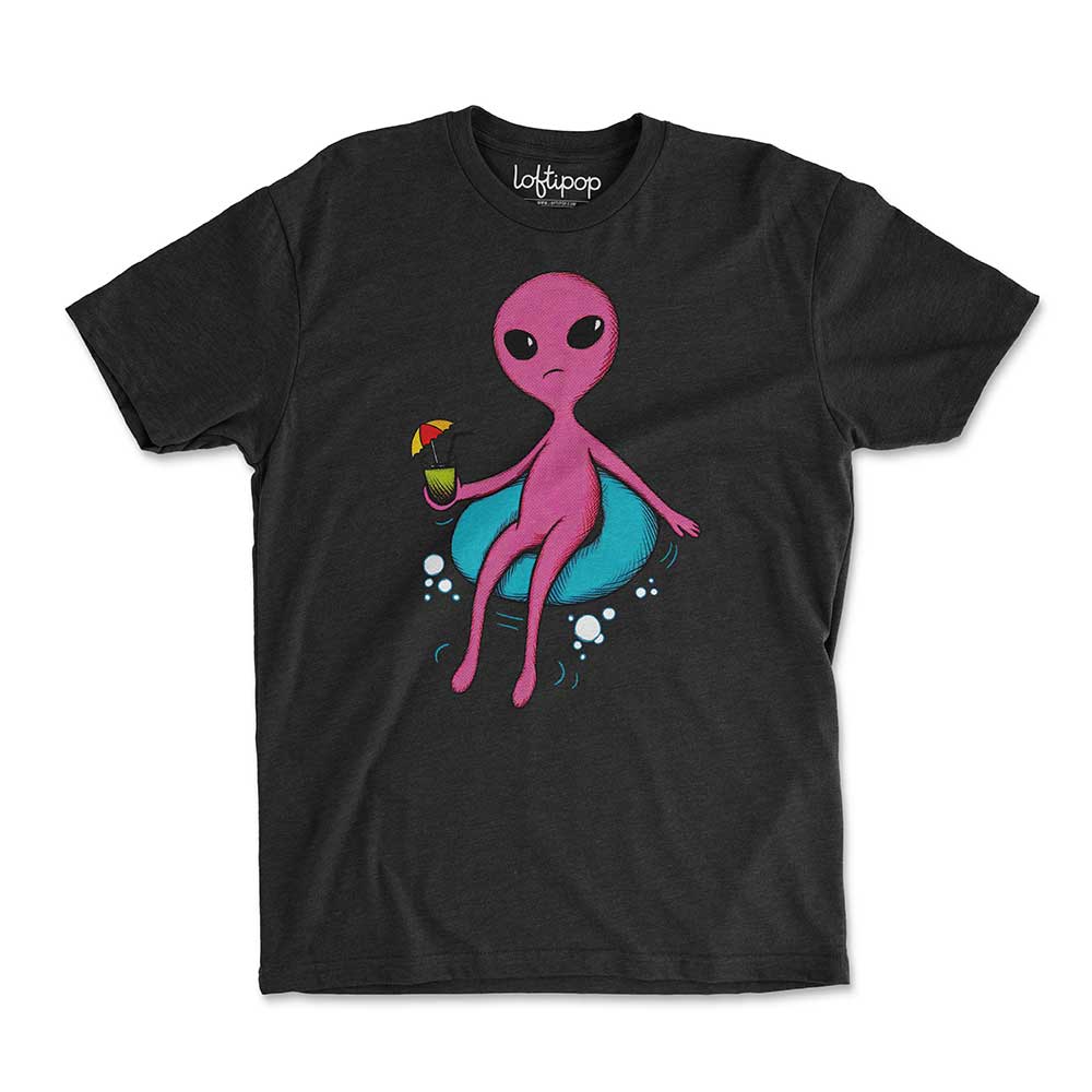 Poolside Alien Crewneck Tshirt - Loftipop