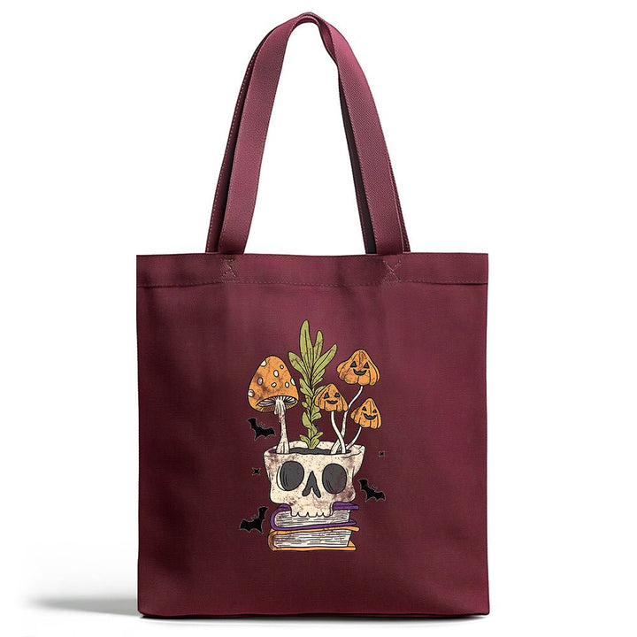 Retro Skull Planter Tote Bag - Loftipop