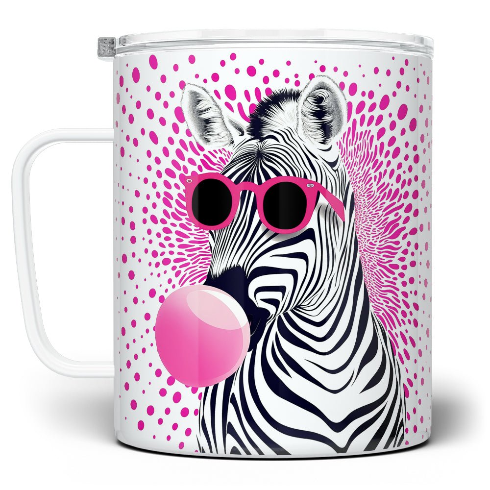 Retro Zebra Insulated Travel Mug - Loftipop