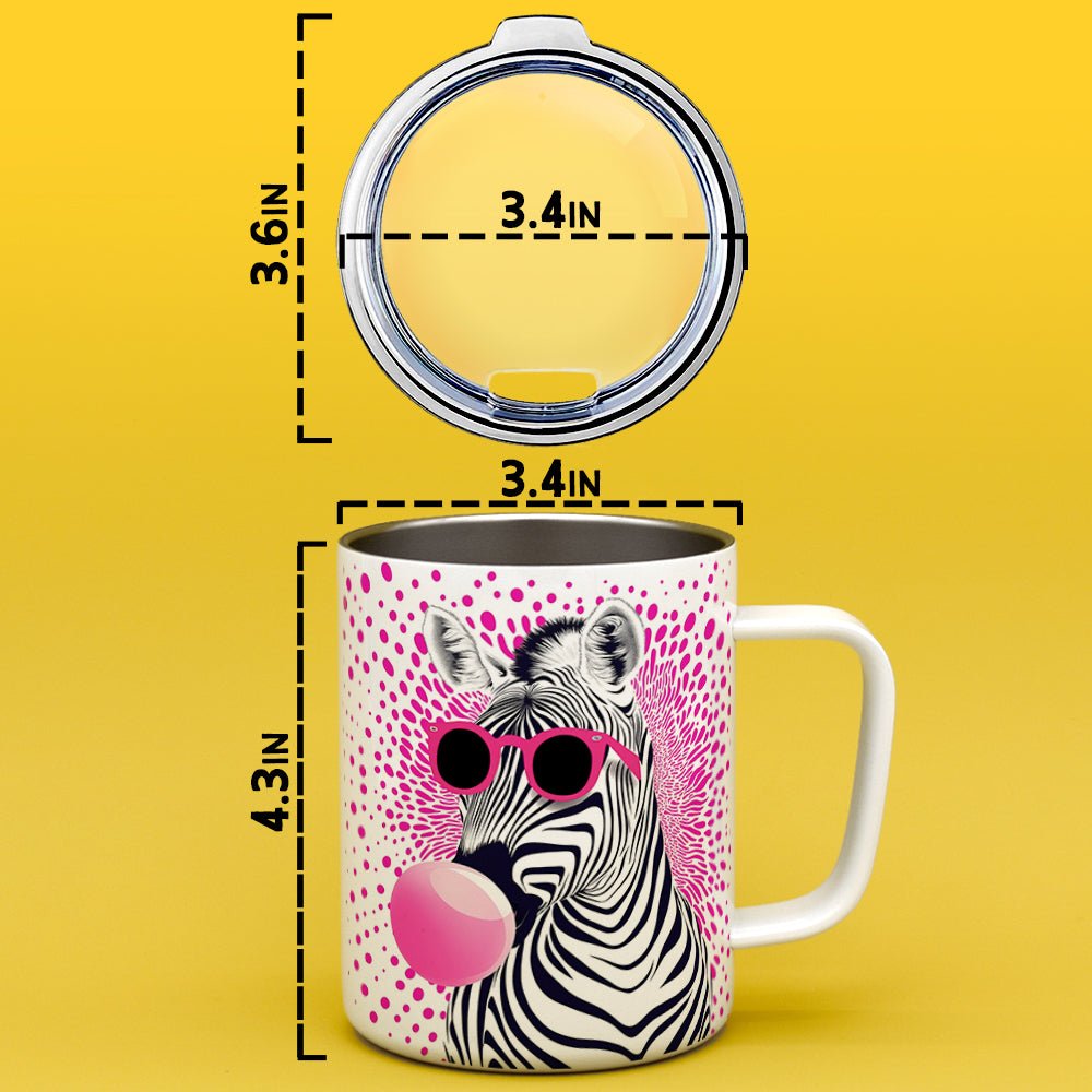 Retro Zebra Insulated Travel Mug - Loftipop