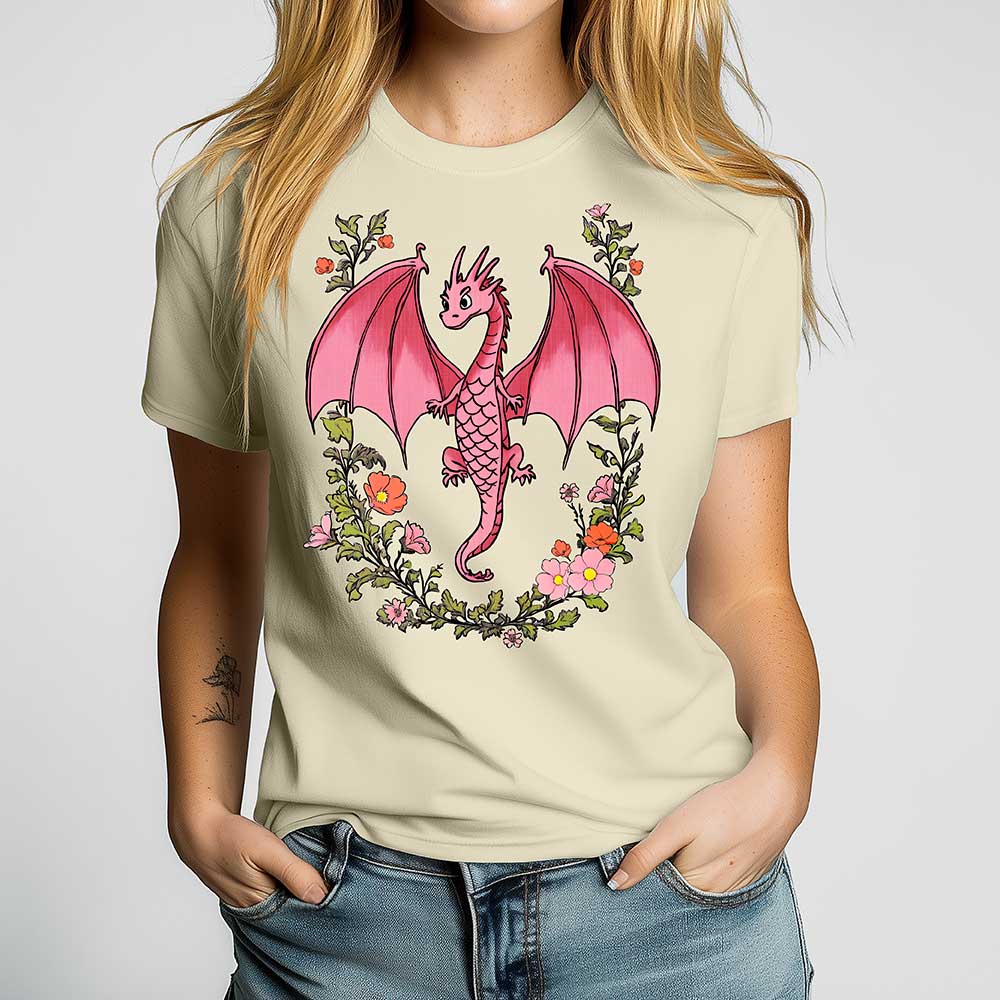 Floral Dragon Crewneck Tshirt