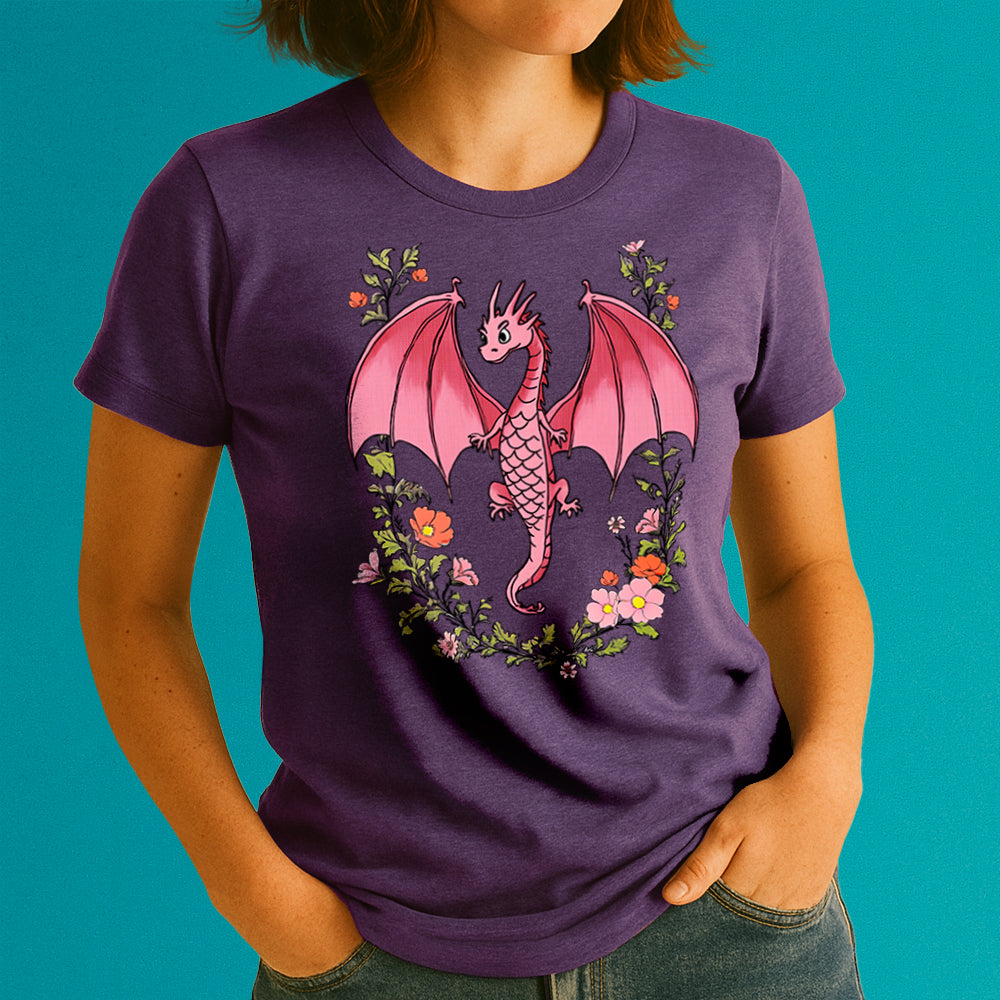 Floral Dragon Crewneck Tshirt