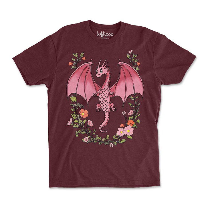 Floral Dragon Crewneck Tshirt