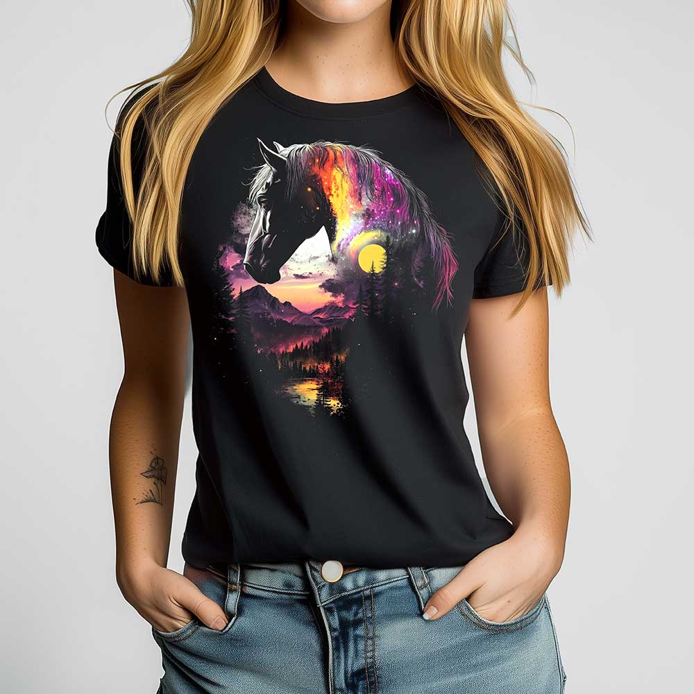 Cosmic Horse Crewneck Tshirt