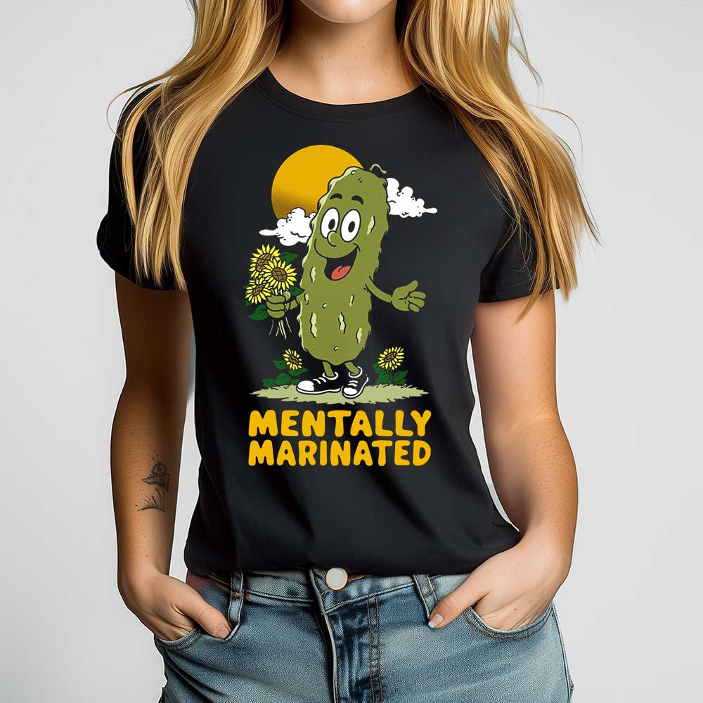 Mentally Marinated Pickle Crewneck Tshirt