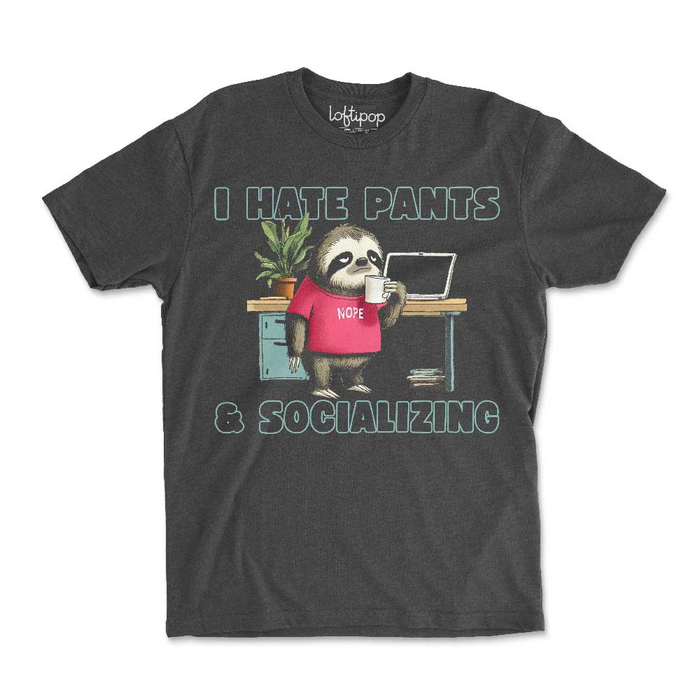 Antisocial Sloth Crewneck Tshirt