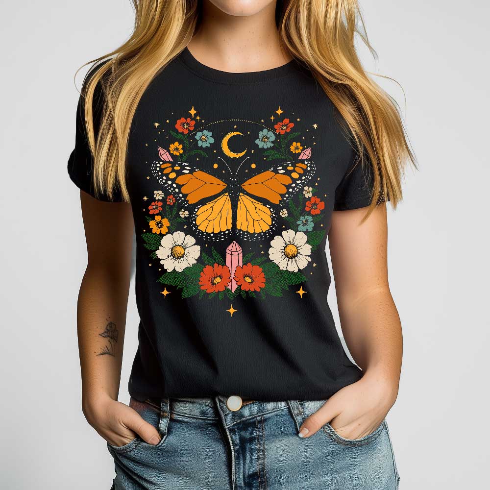 Boho Butterfly Crewneck Tshirt