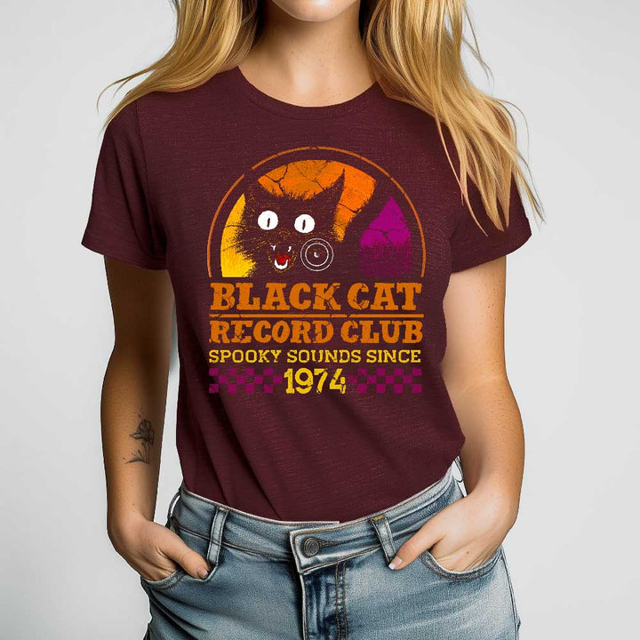 Black Cat Record Club Crewneck Tshirt