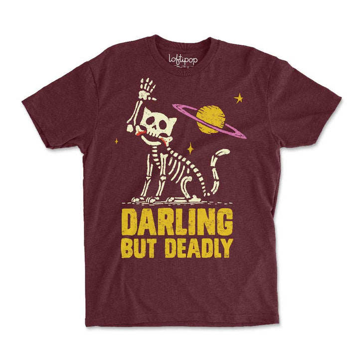 Darling But Deadly Cat Crewneck T-Shirt
