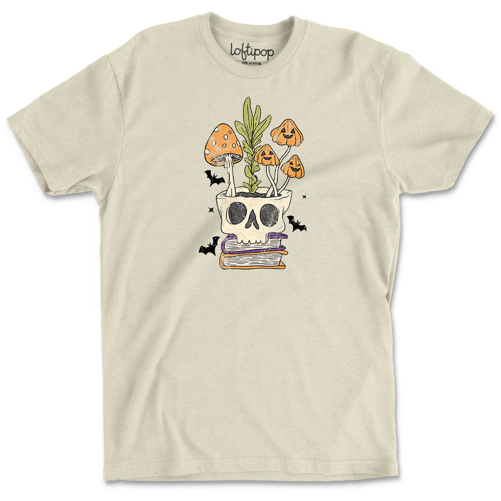 Retro Skull Planter Crewneck T-Shirt