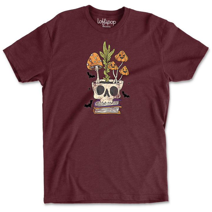 Retro Skull Planter Crewneck T-Shirt