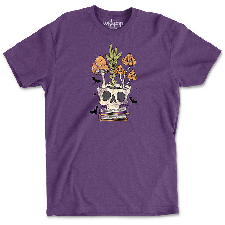 Retro Skull Planter Crewneck T-Shirt