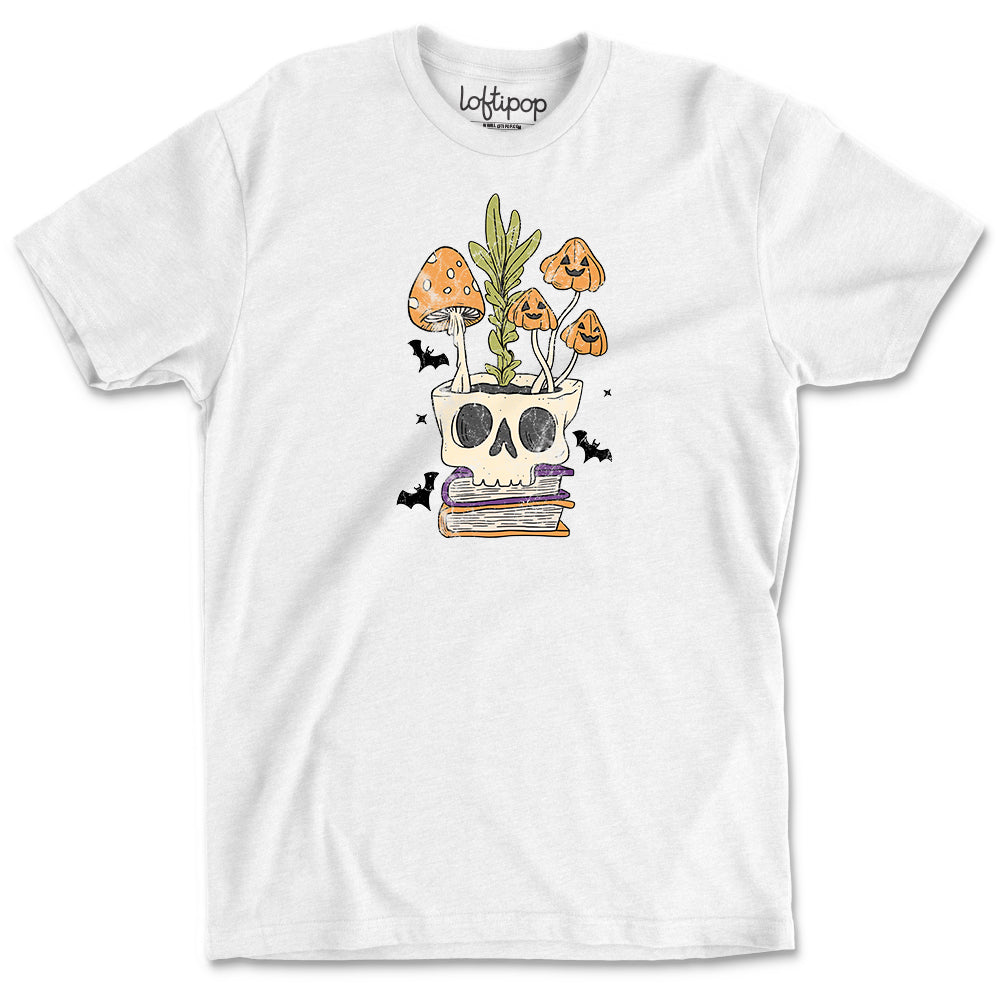 Retro Skull Planter Crewneck T-Shirt