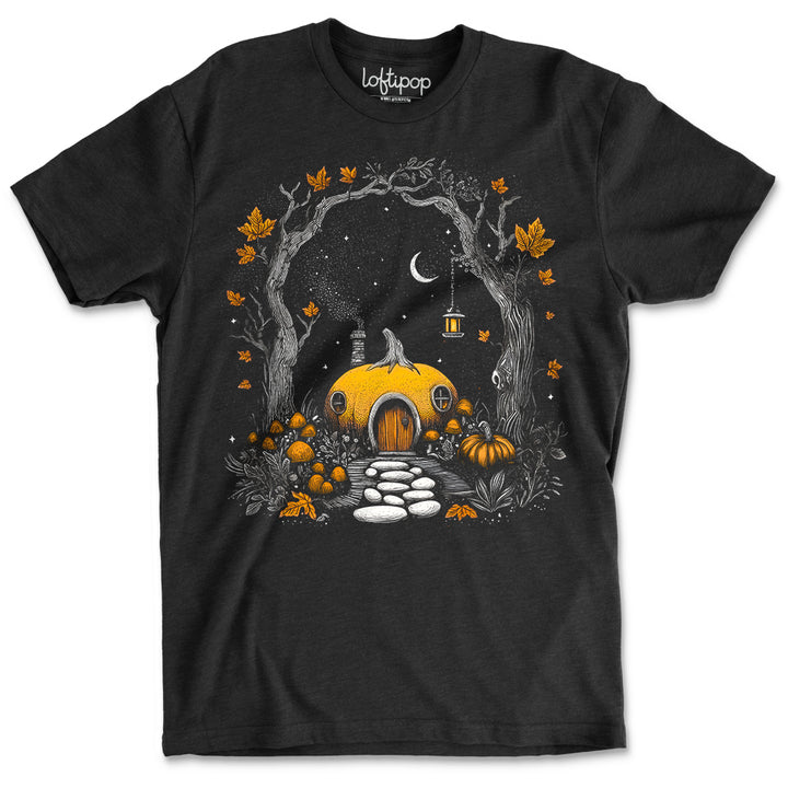 Forest Pumpkin House Crewneck T-Shirt