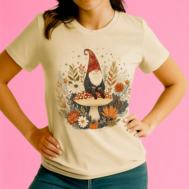 Fall Gnome Crewneck T-Shirt
