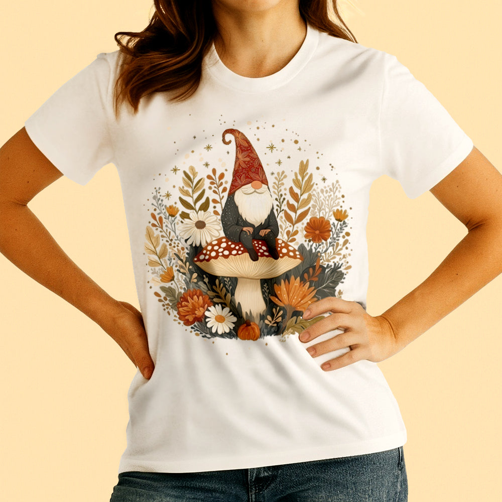 Fall Gnome Crewneck T-Shirt