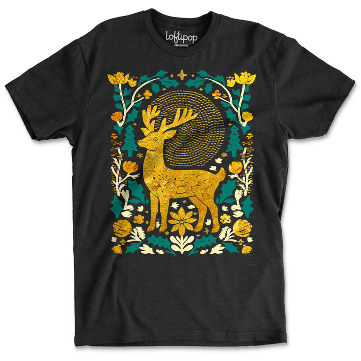 Forest Deer Crewneck T-Shirt