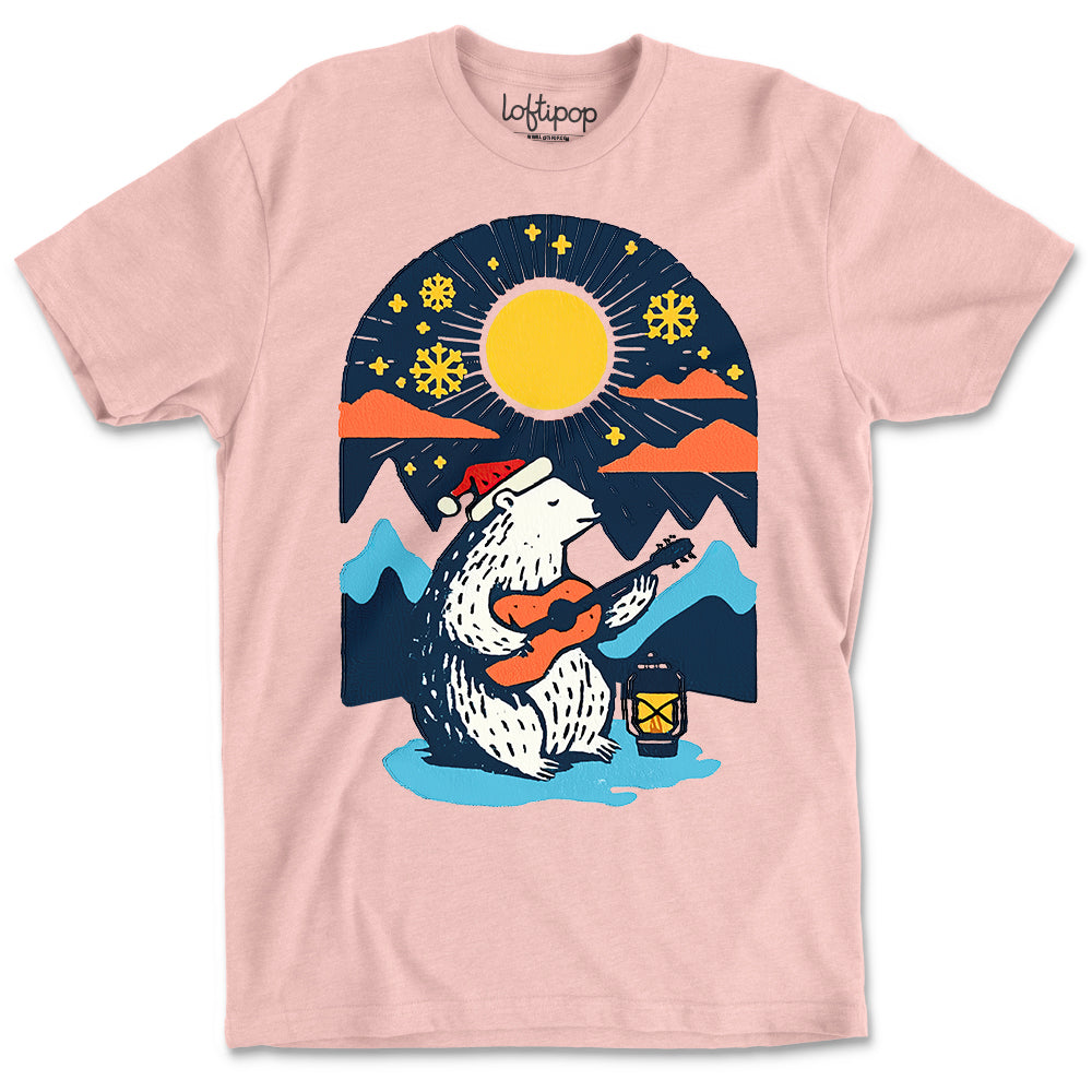 Retro Polar Bear Crewneck T-Shirt