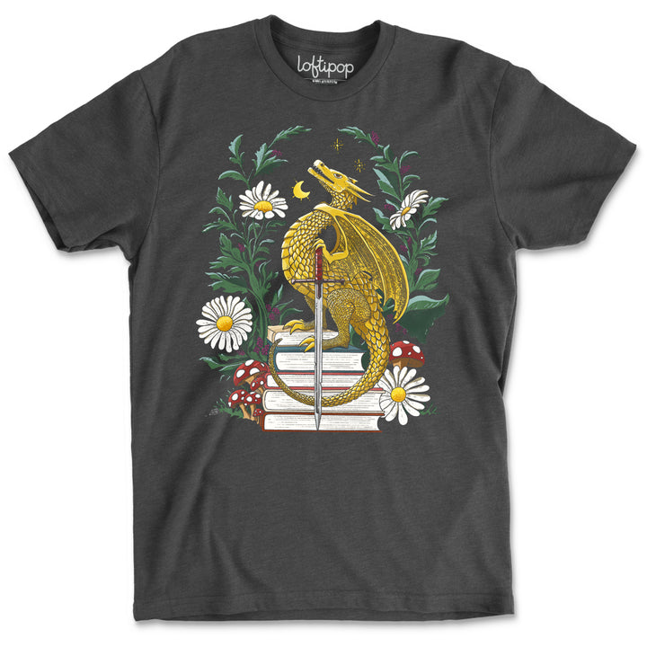 Bookish Dragon Crewneck Tshirt
