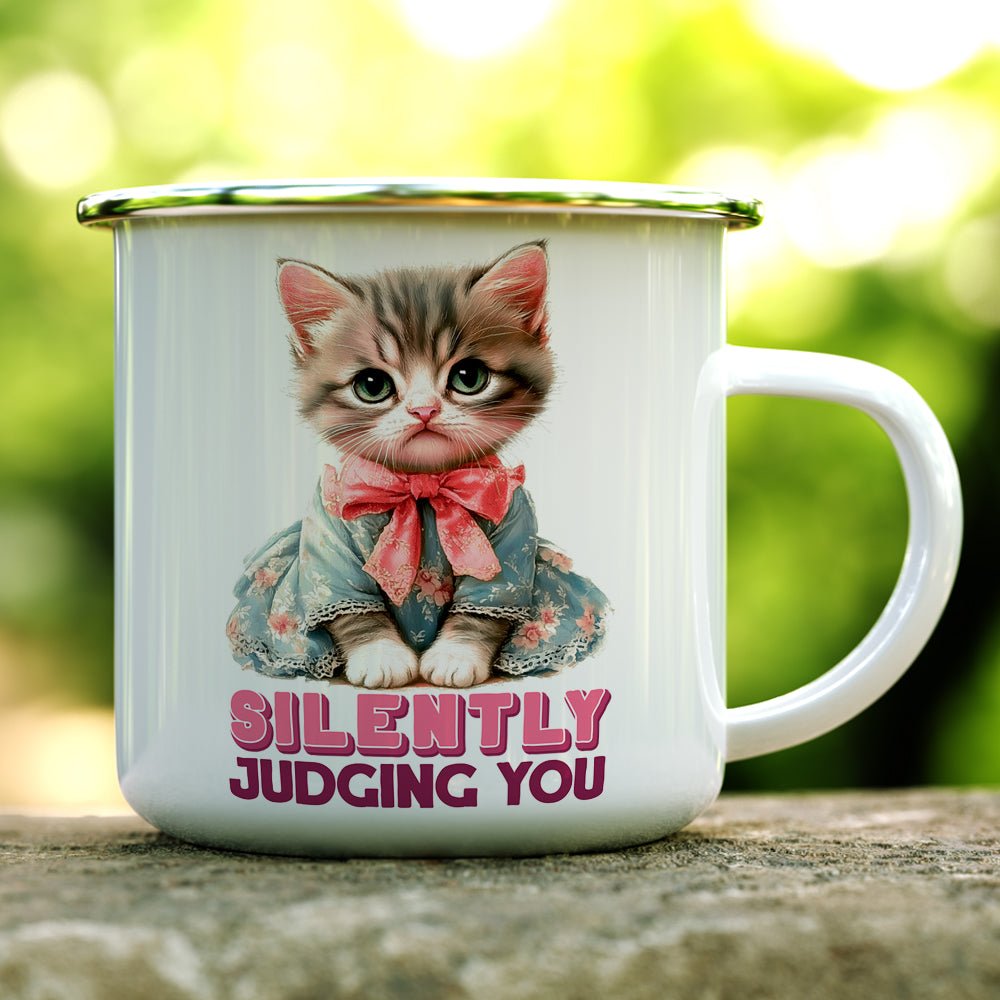 Silently Judging You Cat Camp Mug - Loftipop