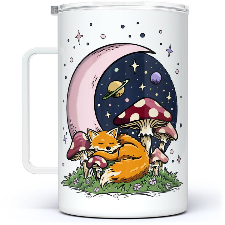 Sleeping Moon Fox Insulated Travel Mug - Loftipop