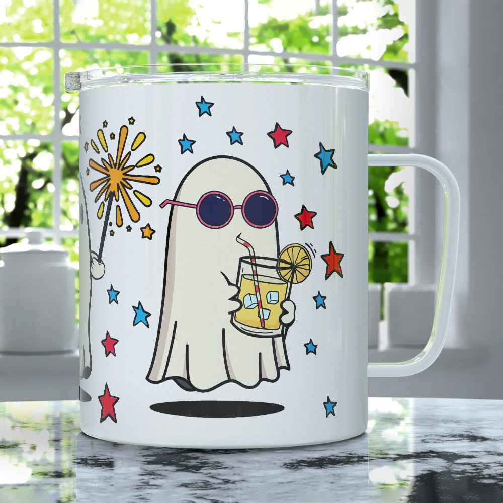 Summer Ghosts Insulated Travel Mug - Loftipop