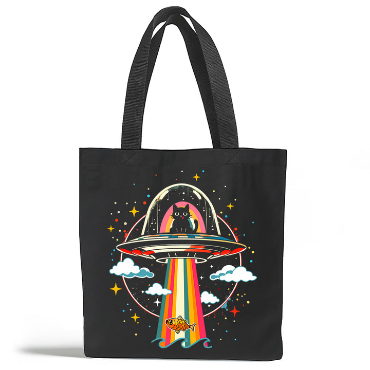 UFO Space Cat Tote Bag